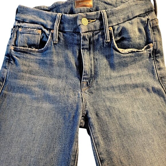 Mother Women Mid-Rise The Looker ankle step fray Jeans 25 Indie Clean Girl - Picture 9 of 16